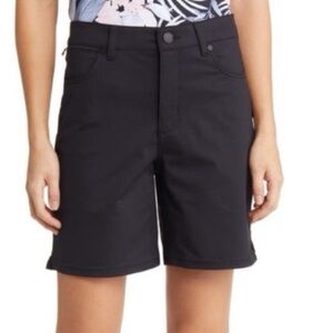Tommy Bahama Women's Kira Cay IslandZone Golf Bermuda Shorts Size 16, Black,